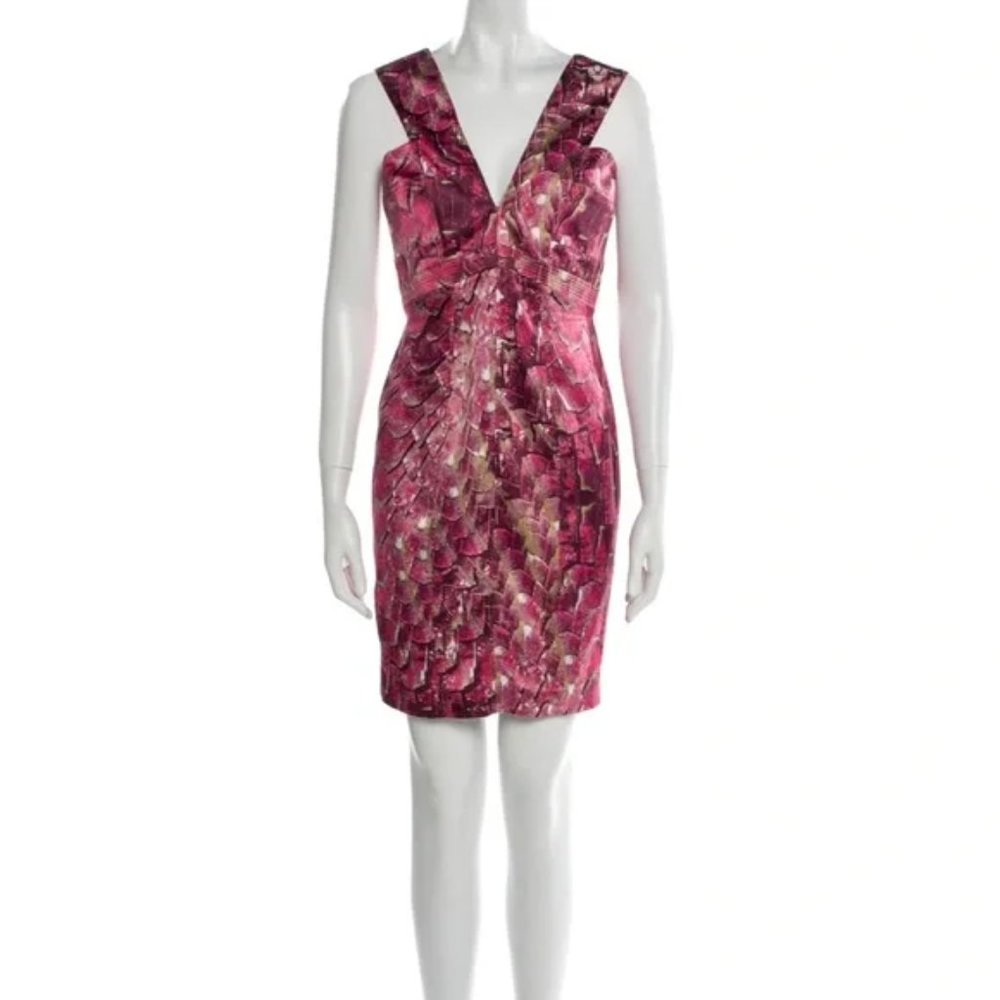 Just Cavalli Pink Animal Print Sheath Dress